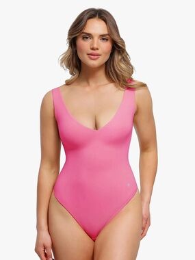NWT Popilush Elastic Cloud-Touch All-in-One Shaping Bodysuit in Pink
